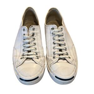 CONVERSE Jack Purcell Leather White Low-Top Sneakers Men’s Size 10/Women…